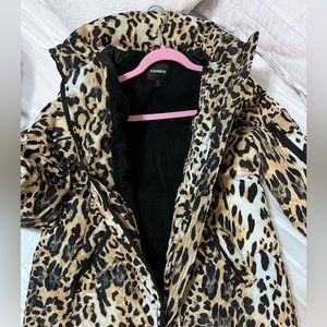 Leopard warm puffer jacket